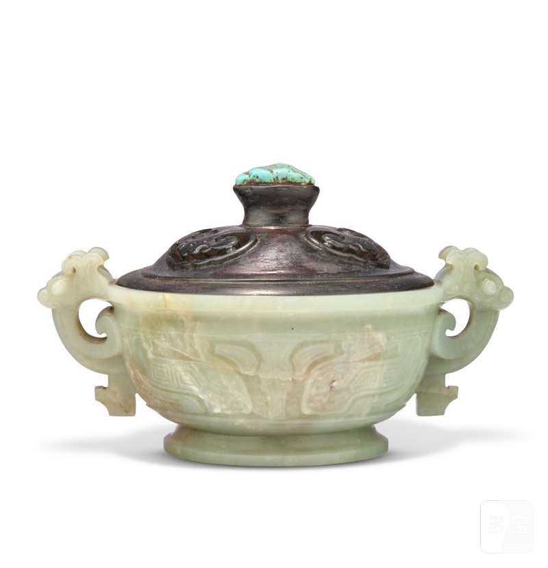 清十九世紀 青玉獸面紋香爐  CHINA, QING DYNASTY, 19TH CENTURY - 图5